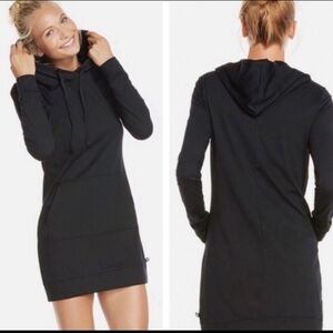 Fabletics Women's Black Yukon Hoodie Sweatshirt Mini Dress Size S